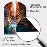 Canyon Antelope Turquoise Drips - Asymmetric Metal Wall Clock