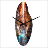 Canyon Antelope Turquoise Drips - Asymmetric Metal Wall Clock