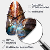 Canyon Antelope Turquoise Drips - Asymmetric Metal Wall Clock