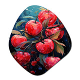 Red Apple Blossom Collage - Asymmetric Metal Wall Clock