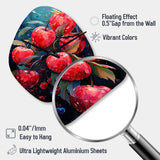Red Apple Blossom Collage - Asymmetric Metal Wall Clock