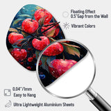 Red Apple Blossom Collage - Asymmetric Metal Wall Clock