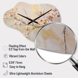 Apple Blossom Harmony III - Asymmetric Metal Wall Clock