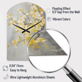 Apple Blossom Harmony XV - Asymmetric Metal Wall Clock