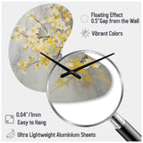 Apple Blossom Harmony XV - Asymmetric Metal Wall Clock