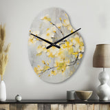 Apple Blossom Harmony XV - Asymmetric Metal Wall Clock