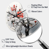 Asian Art Apple Blossom I - Asymmetric Metal Wall Clock