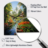 Bali Bliss Landscape II - Asymmetric Metal Wall Clock