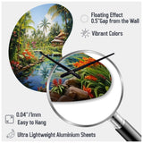 Bali Bliss Landscape II - Asymmetric Metal Wall Clock