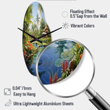 Bali Bliss Landscape II - Asymmetric Metal Wall Clock