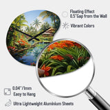 Bali Bliss Landscape II - Asymmetric Metal Wall Clock