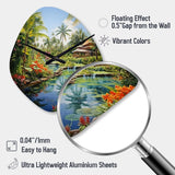Bali Bliss Landscape II - Asymmetric Metal Wall Clock