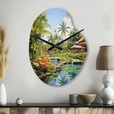 Bali Bliss Landscape II - Asymmetric Metal Wall Clock