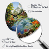 Bali Bliss Landscape II - Asymmetric Metal Wall Clock