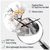 Asian Art Bat Sumi - Asymmetric Metal Wall Clock
