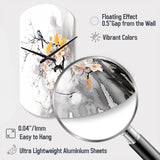 Asian Art Bat Sumi - Asymmetric Metal Wall Clock
