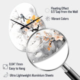 Asian Art Bat Sumi - Asymmetric Metal Wall Clock