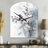 Asian Art Apple Blossom Sumi VI - Asymmetric Metal Wall Clock