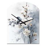 Asian Art Apple Blossom Sumi VI - Asymmetric Metal Wall Clock