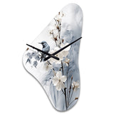 Asian Art Apple Blossom Sumi VI - Asymmetric Metal Wall Clock