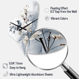 Asian Art Apple Blossom Sumi VI - Asymmetric Metal Wall Clock