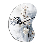 Asian Art Apple Blossom Sumi VI - Asymmetric Metal Wall Clock