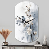 Asian Art Apple Blossom Sumi VI - Asymmetric Metal Wall Clock