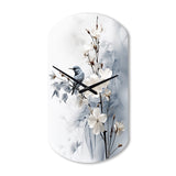 Asian Art Apple Blossom Sumi VI - Asymmetric Metal Wall Clock