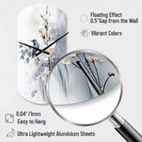 Asian Art Apple Blossom Sumi VI - Asymmetric Metal Wall Clock