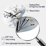 Asian Art Apple Blossom Sumi VI - Asymmetric Metal Wall Clock