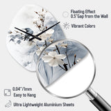 Asian Art Apple Blossom Sumi VI - Asymmetric Metal Wall Clock