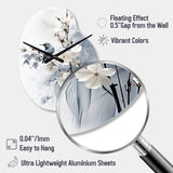Asian Art Apple Blossom Sumi VI - Asymmetric Metal Wall Clock