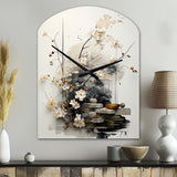 Asian Art Classics Sumi III - Asymmetric Metal Wall Clock