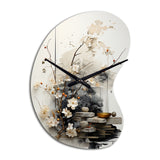 Asian Art Classics Sumi III - Asymmetric Metal Wall Clock