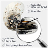 Asian Art Classics Sumi III - Asymmetric Metal Wall Clock