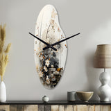 Asian Art Classics Sumi III - Asymmetric Metal Wall Clock
