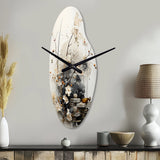 Asian Art Classics Sumi III - Asymmetric Metal Wall Clock