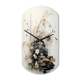 Asian Art Classics Sumi III - Asymmetric Metal Wall Clock