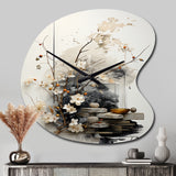 Asian Art Classics Sumi III - Asymmetric Metal Wall Clock