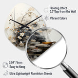 Asian Art Classics Sumi III - Asymmetric Metal Wall Clock