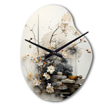 Asian Art Classics Sumi III - Asymmetric Metal Wall Clock