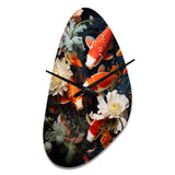Asian Art Infinite Koi I - Asymmetric Metal Wall Clock