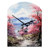 Asian Art Majestic Mont Fuji III - Asymmetric Metal Wall Clock