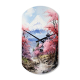 Asian Art Majestic Mont Fuji III - Asymmetric Metal Wall Clock