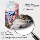 Asian Art Majestic Mont Fuji III - Asymmetric Metal Wall Clock