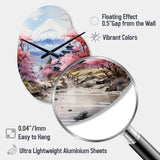 Asian Art Majestic Mont Fuji III - Asymmetric Metal Wall Clock