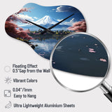 Asian Art Majestic Mont Fuji IV - Asymmetric Metal Wall Clock