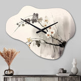 Asian Art Monkey III - Asymmetric Metal Wall Clock