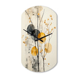 Asian Art Seashell Sumi XII - Asymmetric Metal Wall Clock