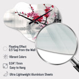 Asian Art Sumi Lake II - Asymmetric Metal Wall Clock